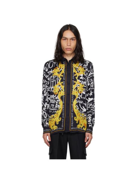 VERSACE JEANS COUTURE 로고 인쇄 긴 소매 셔츠