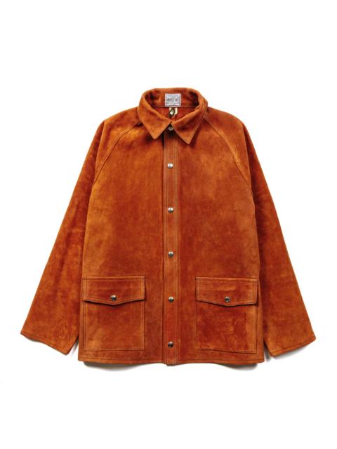 The Real McCoys MJ23014 8HU Leather Welder Jacket Brick Red