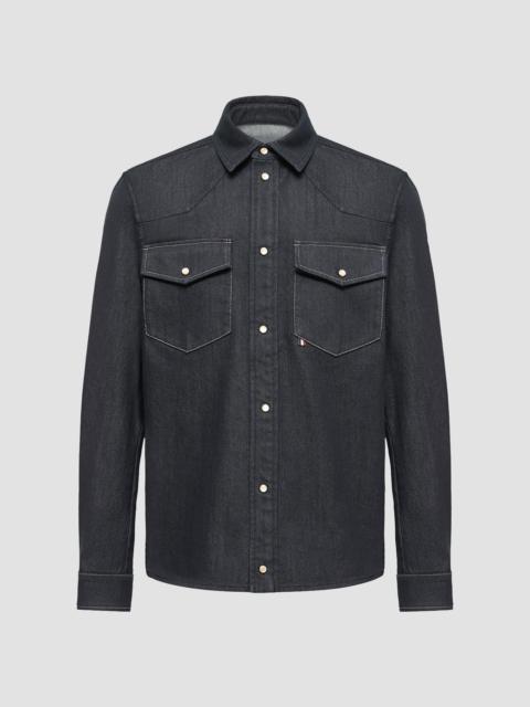 Moncler Men's Shirt in Denim - Denim