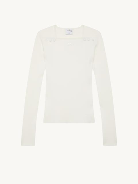 courrèges SWEATER NECKLINE MILANO KNIT