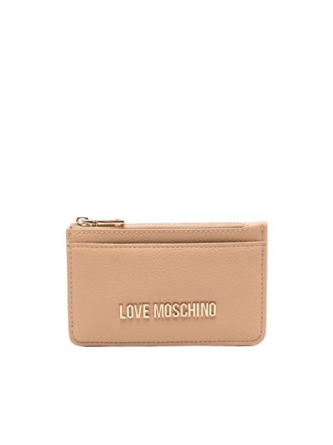 Moschino logo-plaque wallet