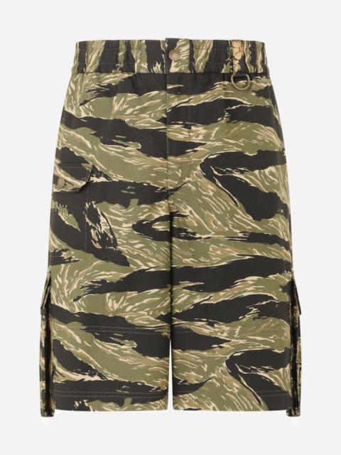 Dolce & Gabbana Cotton shorts with camouflage print