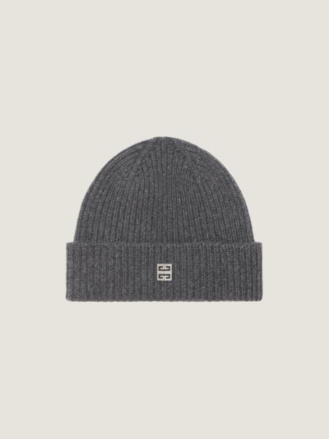 Givenchy RIBBED BEANIE IN WOOL AND CASHMERE