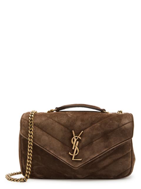 SAINT LAURENT Saint Laurent Loulou Small Quilted Suede Shoulder bag