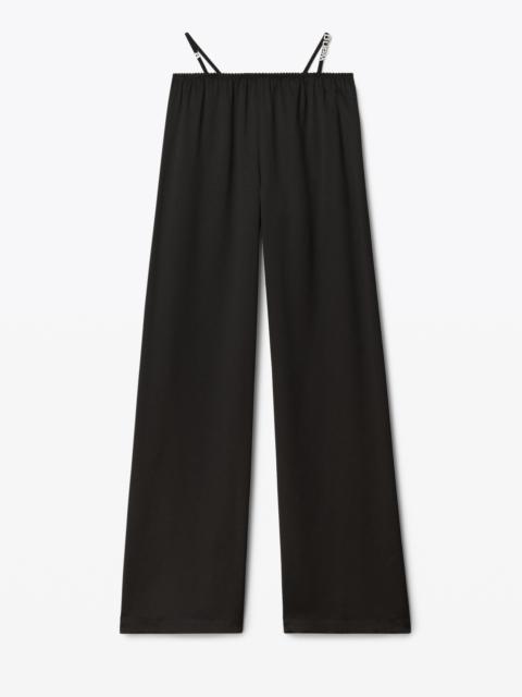 Alexander Wang CRYSTAL THONG PANT IN SILK CHARMEUSE