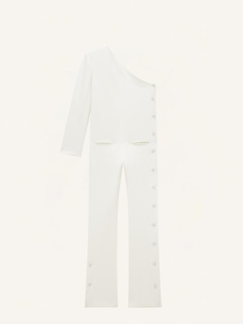 courrèges ASYMETRICAL HERITAGE CREPE JUMPSUIT