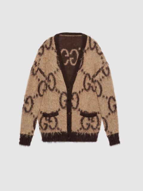 GUCCI Reversible GG mohair wool cardigan