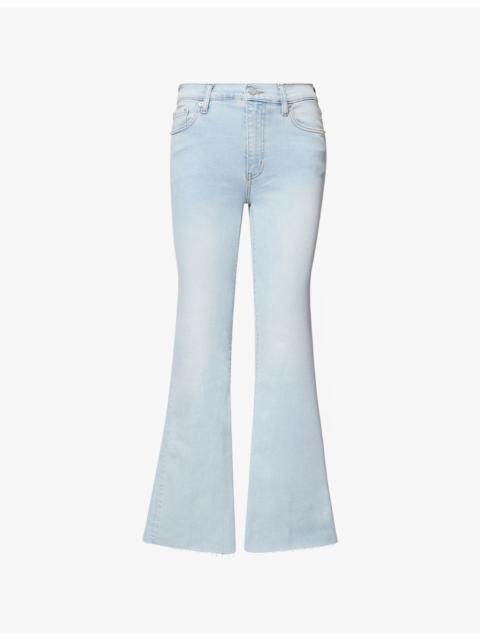 FRAME The Icon Mid-Rise Flared Stretch-Denim Jeans