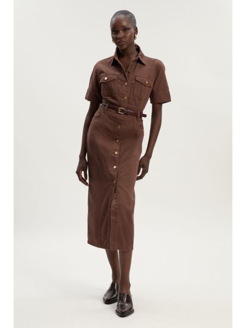 KAREN MILLEN Denim Short Sleeve Shirt Dress
