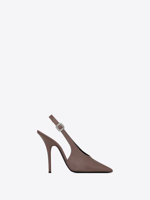 SAINT LAURENT yasmeen slingback pumps in shiny leather