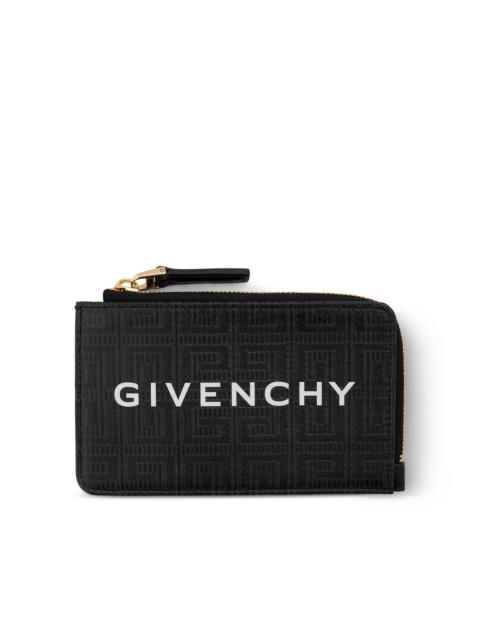 Givenchy G Cut Zipped Cardholder in 4G Coated Canvas in Black