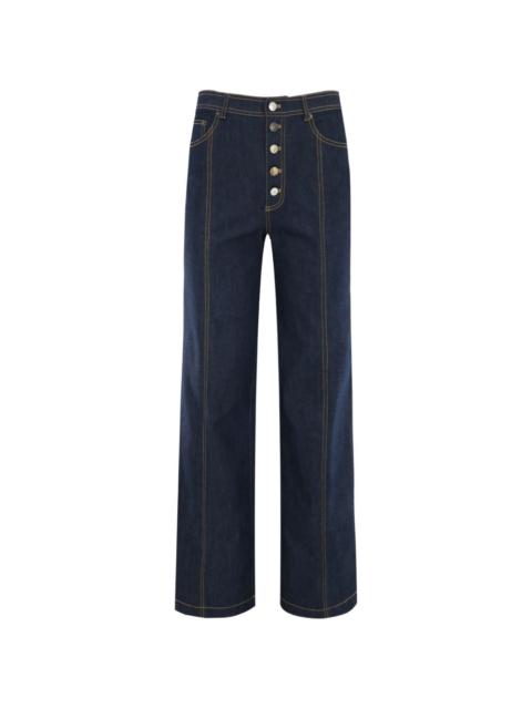 Cinq à Sept Francine button-front jeans