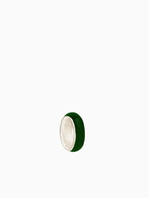 ADINA REYTER Forest Green Enamel Bead in Sterling Silver