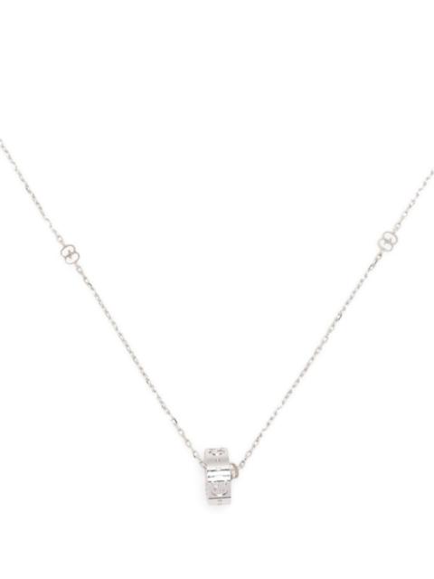 18k white gold Icon charm necklace
