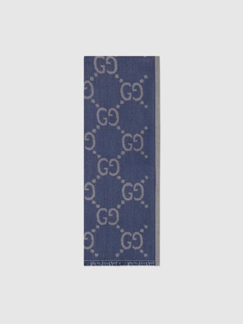 GUCCI GG cotton silk stole