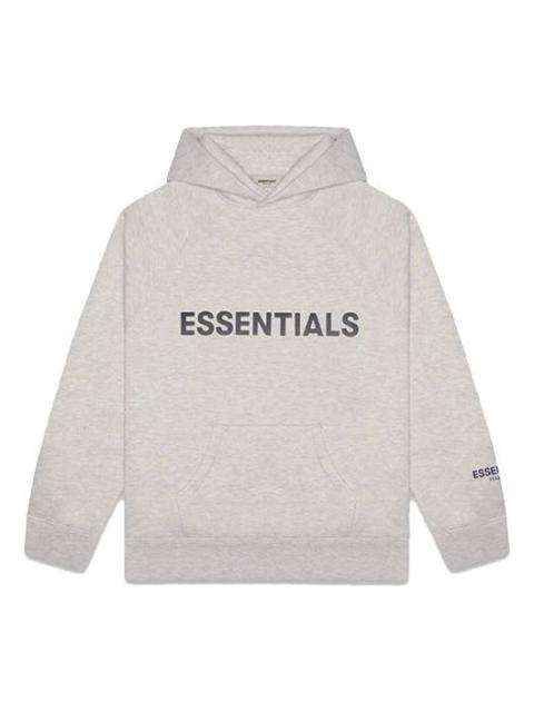 Fear of God Essentials FW20 3D Silicon Applique Pullover Hoodie 'Heather Oatmeal' FOG-FW20-341