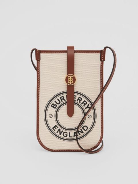 Burberry Logo Graphic Canvas Anne Phone Case with Strap
