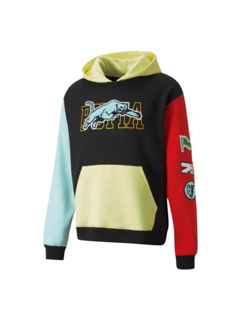 PUMA Puma Combine Hoodie Sweatshirt 'Black Yellow Red Blue' 532102-01