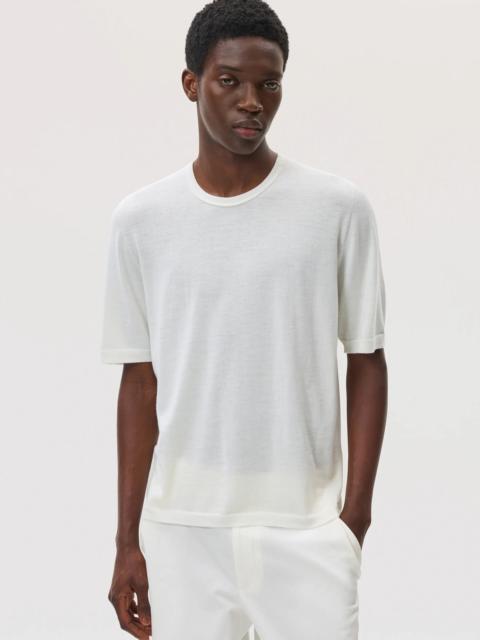 Johnstons of Elgin Superfine Merino White T-Shirt