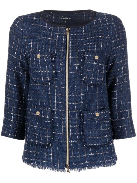 Herno zip-up tweed jacket