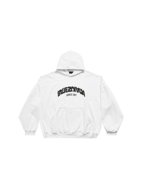 Back Flip-print cotton hoodie