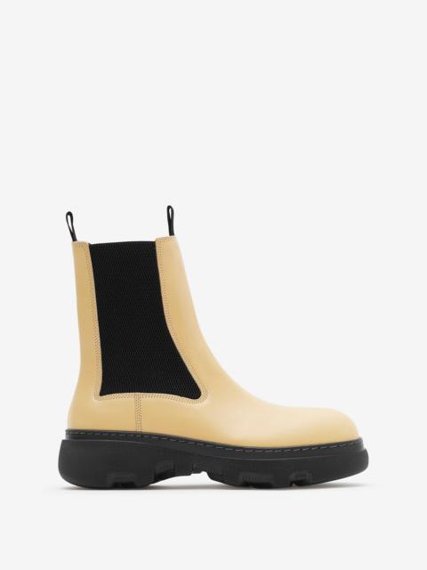 Burberry Leather Creeper Chelsea Boots