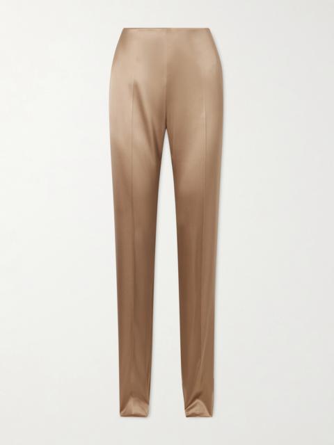 Valentino Silk-blend Duchesse Straight-leg Pants