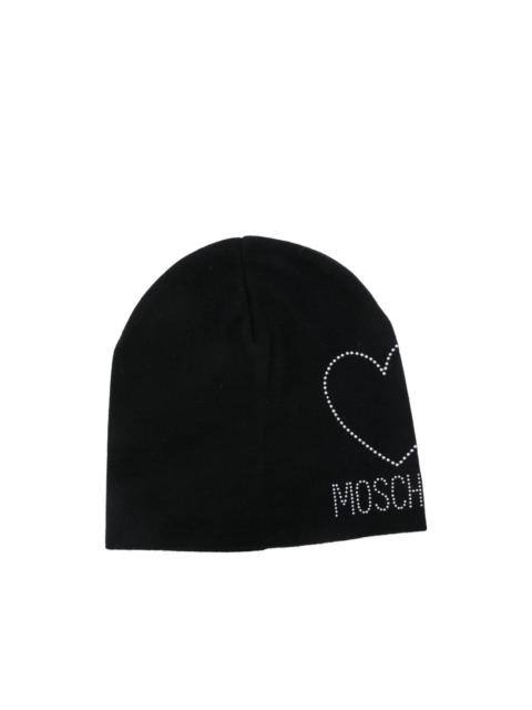 Moschino logo-embellished beanie