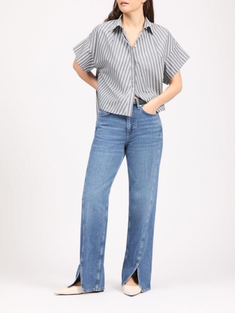 rag & bone Shannon Split Relaxed Straight Jean High-Rise in Lightweight Rigid Denim