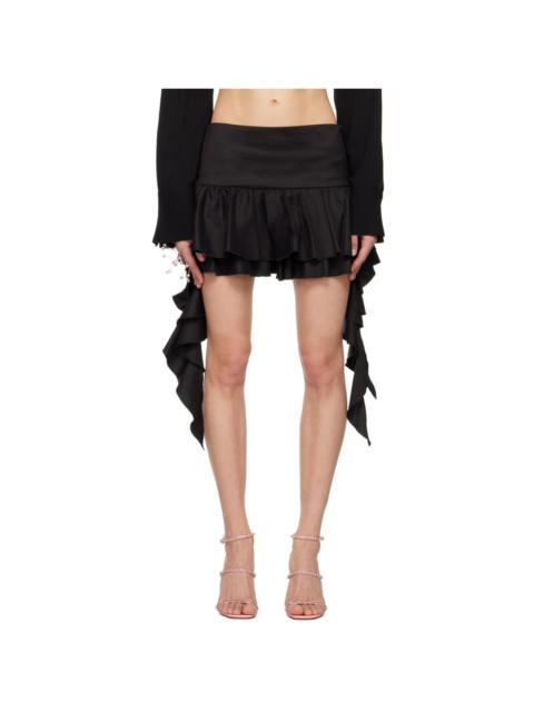 Blumarine Black Ruffled Miniskirt
