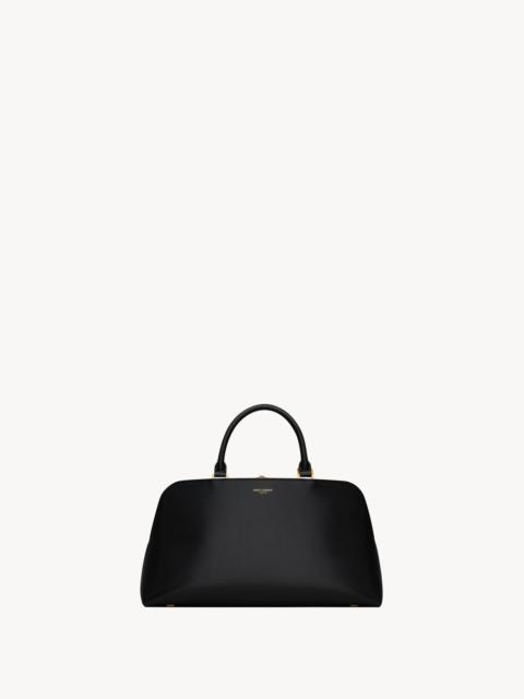 SAINT LAURENT SAC DE JOUR SMALL DUFFLE IN SHINY LEATHER