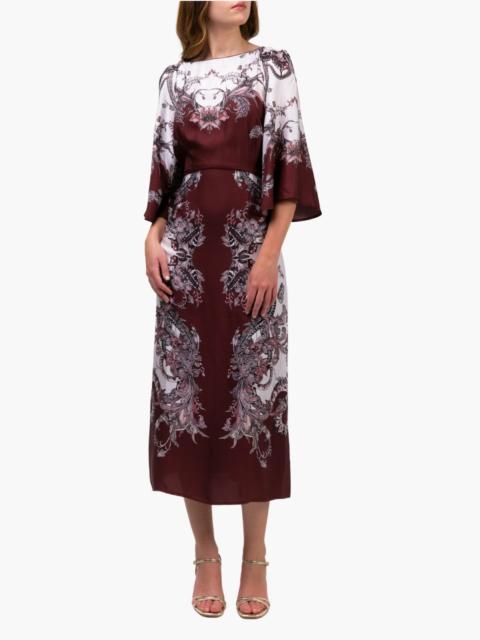 Marchesa GARDEN OF EVE BILLOWY TWILL EMPIRE MIDI DRESS