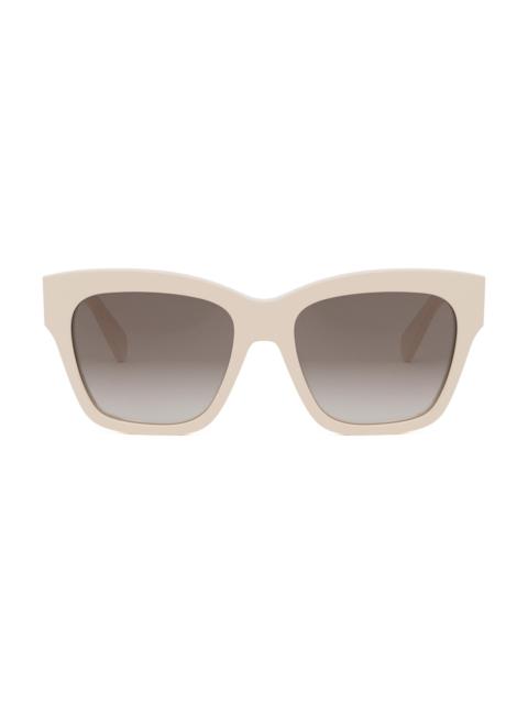 CELINE Women's Triomphe 55MM Geometric Sunglasses - Cream Brown Gradient