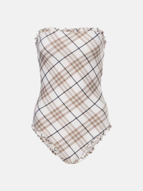 Burberry checked swimsuit