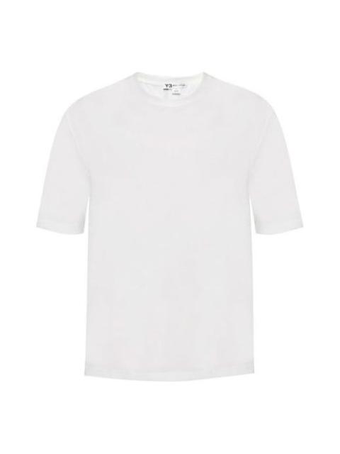Men's Y-3 Stripe Alphabet Short Sleeve White T-Shirt DY7218