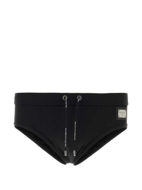 Dolce & Gabbana logo-plaque swim trunks