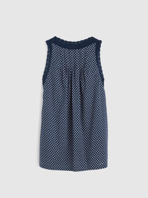 Madewell Crochet-Trim Boatneck Mini Dress