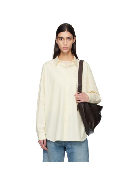 ssstein Yellow Suvin Cotton Oversized Regular Collar Shirt