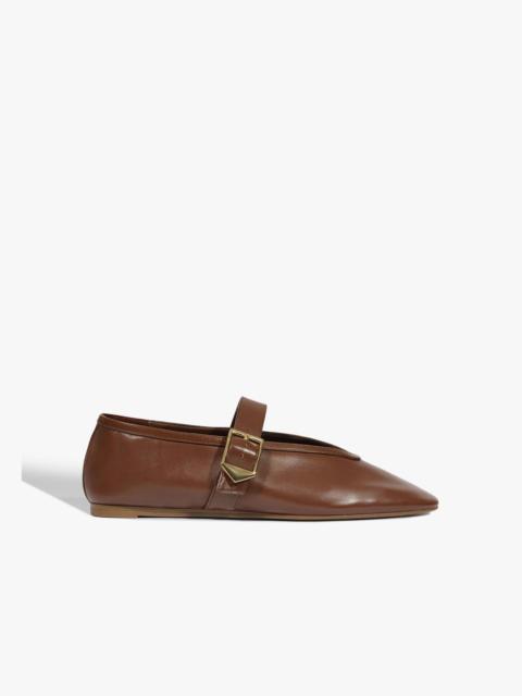 SCHUTZ Vick Buckle Leather Ballet Flat