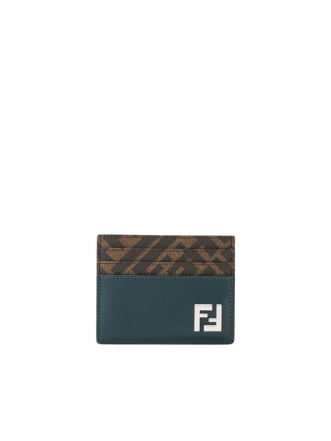 FENDI logo-plaque leather cardholder