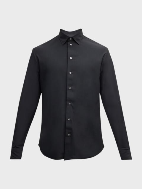 EMPORIO ARMANI Men's Nylon-Stretch Sport Shirt