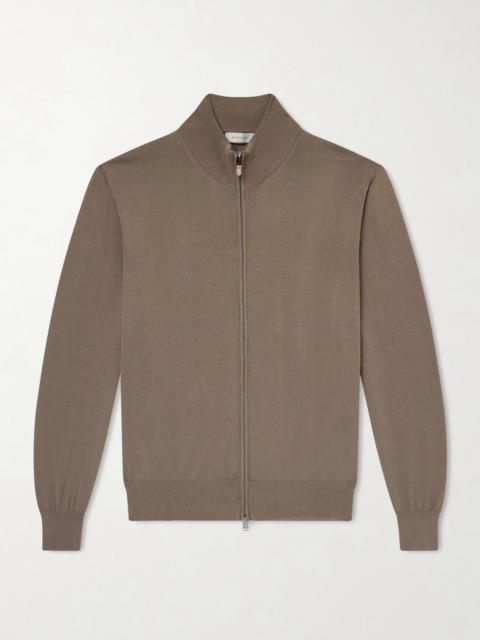 Canali Slim-Fit Cotton Zip-Up Sweater