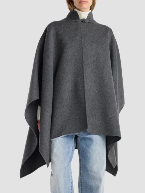 RÓHE Women's Double-Faced Wool-Cashmere Poncho - Dark Grey