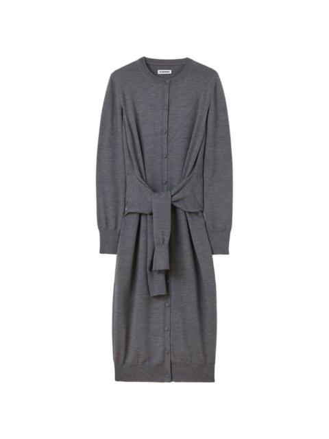 tie-fastening wool dress