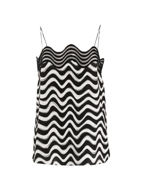 Stella McCartney waves print silk cami top