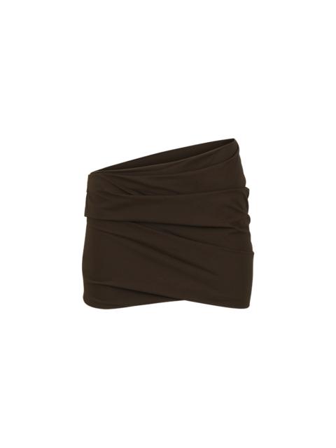 entire studios STRUCTURED MINI SKIRT COCOA