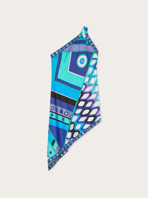 PUCCI VIVARA PRINT ONE-SHOULDER SILK DRESS