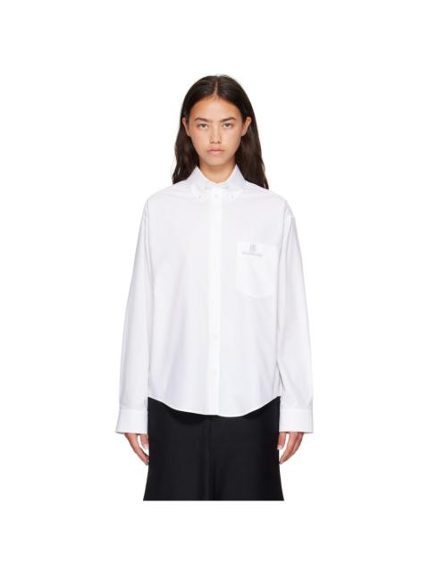 BALENCIAGA White L/S Large Fit Shirt
