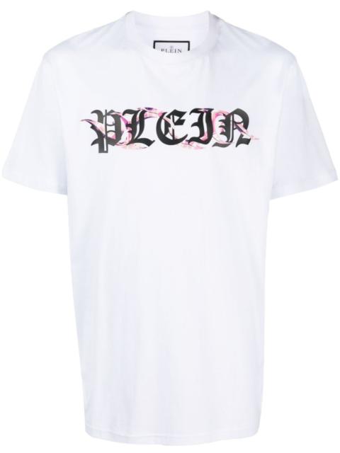 PHILIPP PLEIN 로고 인쇄 면 T 셔츠