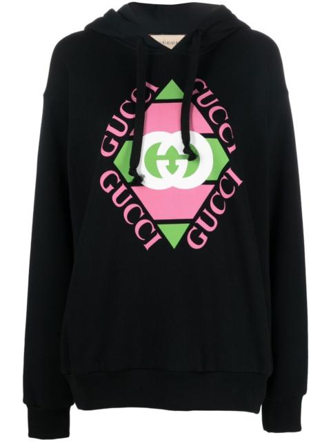 GUCCI logo-print drawstring hoodie